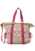 Poppy Shimmer Tote, &pound;40, Handbags, Beige/Pink, Canvas, Back view